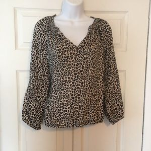 Ann Taylor Loft animal print blouse